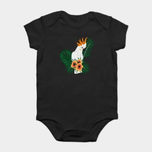 Parrot White Orange Baby Bodysuit